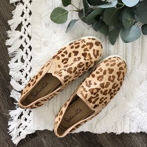 Splendid Seaside Leopard Print Ponyhair Sneakers